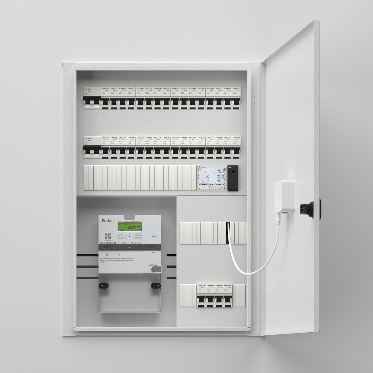 Zaptec Sense - compteur d'énergie 3Phases  Max 65A - sans Tores